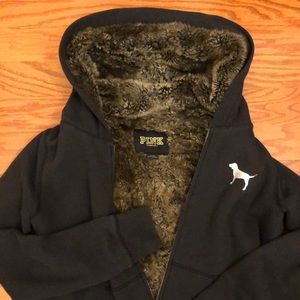 Victoria Secret PINK Sparkle and Fur Jacket